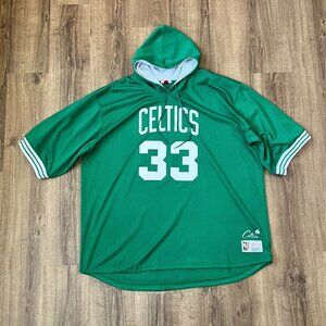 Mitchell & Ness Authentic Jersey Celtics Larry Bird Short Sleeve Hoodie Sz 4XLT